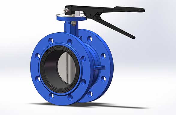 Lever Operated Flange Butterfly Valve