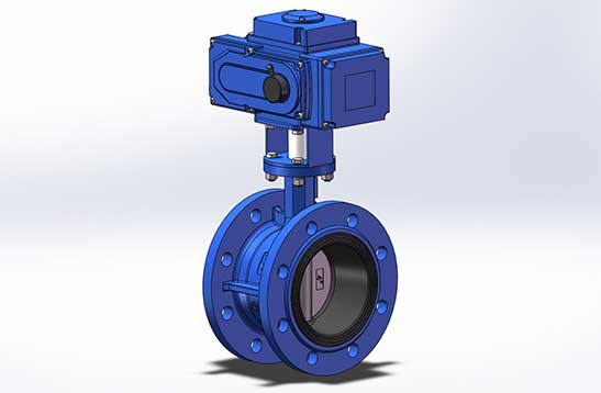 Electric Actuator Flange Butterfly Valve